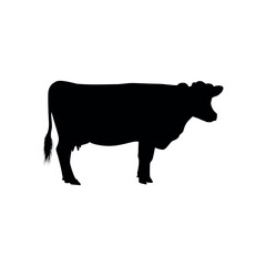Cow silhouette animal illustration