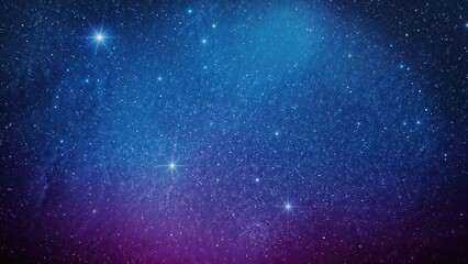 Obraz premium Starry night sky with numerous stars and a purple hue, capturing the beauty of space.
