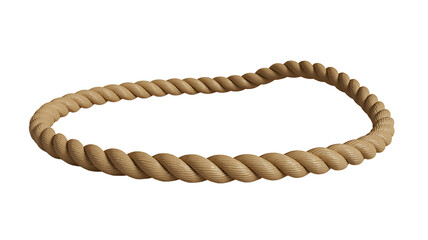 Realistic twisted rope illustration detailed texture isolated vector image on transparent background