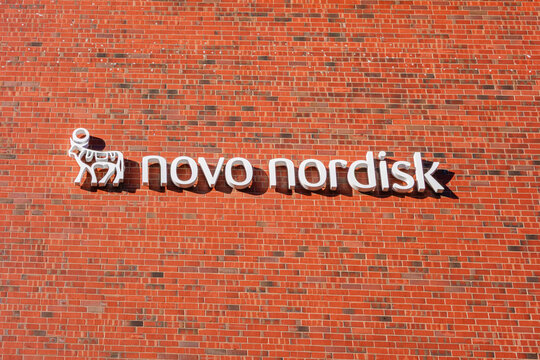 Lexington, MA, US - December 11, 2025:  Novo Nordisk office sign. Novo Nordisk A/S is a multinational pharmaceutical company known for it's diabetes medications  specifically Ozempic and Wegovy.