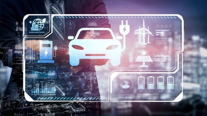 Charging dashboard for electric vehicles with battery status, energy usage, renewable integration, and CO2 impact tracking to support clean energy transition Marrow