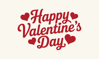 Happy Valentine's Day Text with Hearts, love celebration