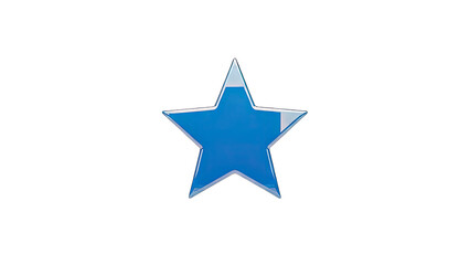 Blue Star Isolated on White Background