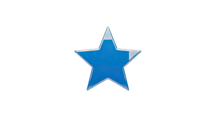 Blue Star Isolated on White Background