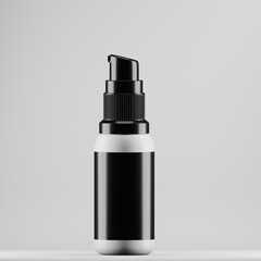 Airless Pump Bottle Mockup - Minimalist Cosmetic Dispenser