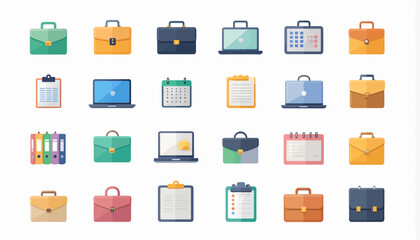 Collection of Business and Office Related Icons.