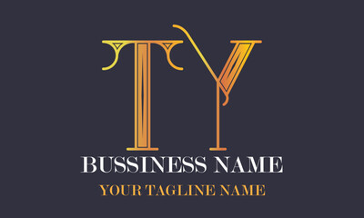TY T ty initial logo | initial based abstract modern minimal creative logo, vector template image. luxury logotype logo, real estate homie logo. typography logo. initials logo