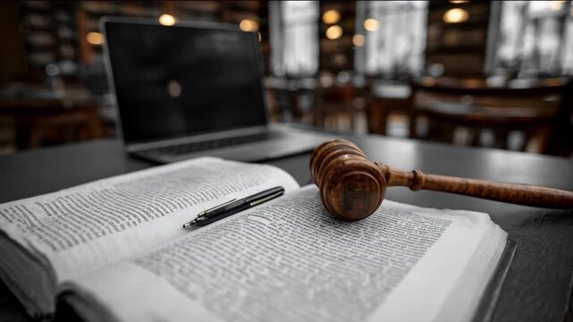 Focused view of legal documents and a laptop detailing the structure of irrevocable asset protection trusts in a quiet study.