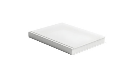 Stack of blank white paper or book cover mockup, realistic 3d rendering isolated on transparent background