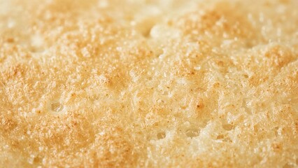 Close-up of toasted bread crust with a golden-brown texture.