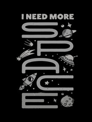 T-shirt design need more space 