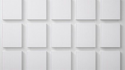 A clean wall with multiple uniformly arranged square panels in a grid pattern.