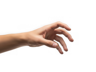 Human hand reaching out grasping for something mysterious symbolizing desire hope connection or mystery isolated