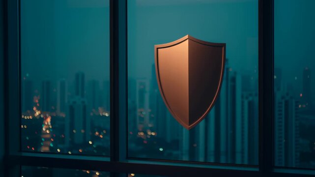 Vacation home insurance, shield symbolizing protection and security.