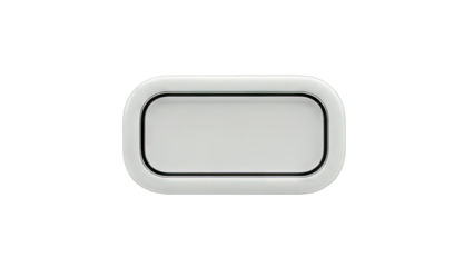 White Rectangular Button Isolated on White Background