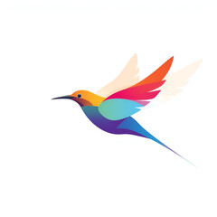 Obraz premium Minimalist Abstract Bird in Flight – Clean Modern Line Art Illustration concept.