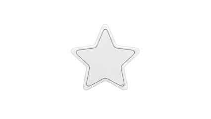White Star Isolated on White Background