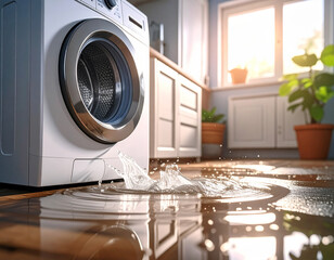 Zepsuta pralka - woda cieknie z pralki