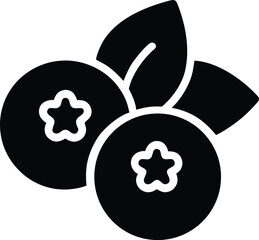 Blueberry Silhouette Vector Transparent Background