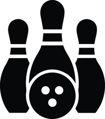 Bowling Pin Silhouette Vector Transparent Background