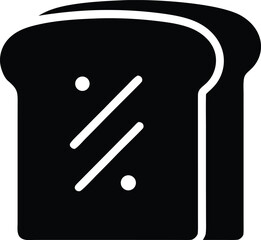 Bread Toast Silhouette Vector Transparent Background