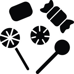 Candy Silhouette Vector Transparent Background