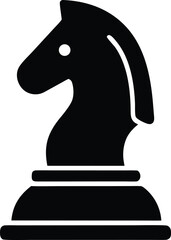 Chess Knight Silhouette Vector Transparent Background