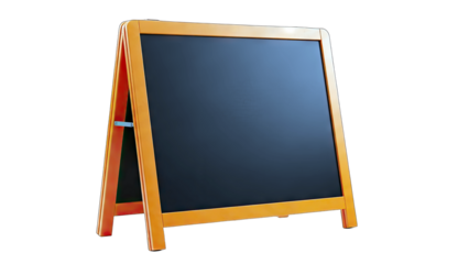 Wooden Chalkboard Displayed on White Background