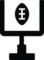 football goal silhouette vector transparent background