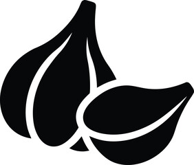 garlic silhouette vector transparent background