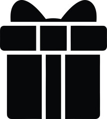 gift box silhouette vector transparent background