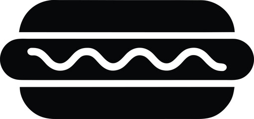 hotdog silhouette vector transparent background