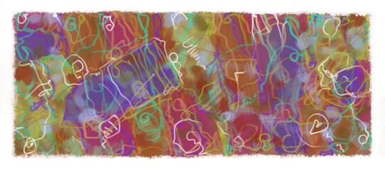 Abstract image for printing. Picture for modern interiors. The picture is painted by hand on a tablet. © neurostructure