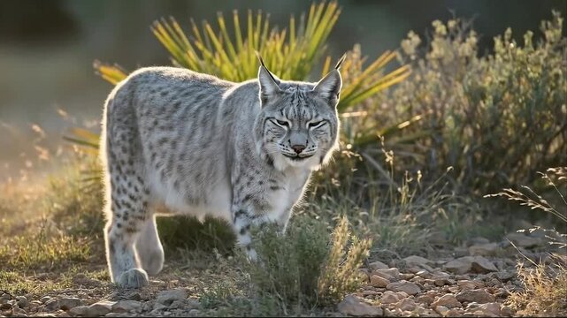 Ultra Rare footage of White Leucistic Iberian Lynx (Lynx pardinus)