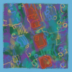 Abstract image for printing. Picture for modern interiors. The picture is painted by hand on a tablet. © neurostructure