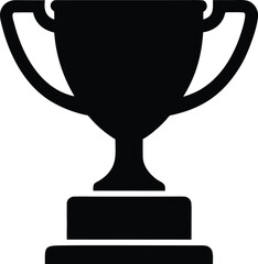 Trophy Cup Silhouette Vector Transparent Background