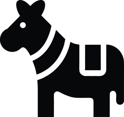 Zebra Silhouette Vector Transparent Background