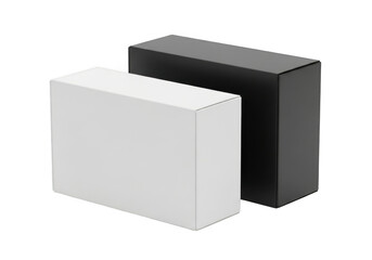 Fototapeta premium Two simple boxes isolated on transparent background