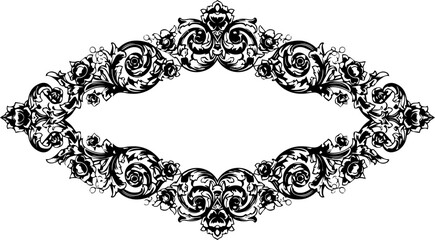 Vintage Ornate Floral Scroll Frame