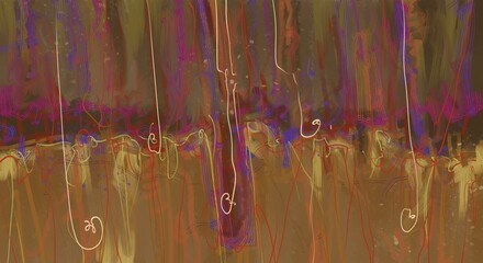 Abstract image for printing. Picture for modern interiors. The picture is painted by hand on a tablet. © neurostructure