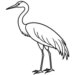 Fototapeta premium Crane Silhouette Vector