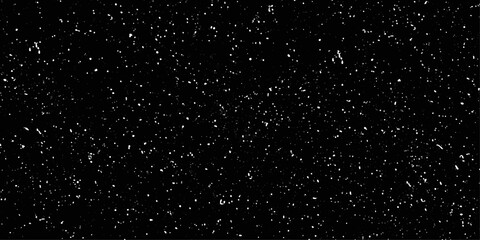Snowstorm texture. Falling snow on black background. 