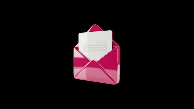 A digital representation of an opened envelope holding a letter, suggesting an email communication with a modern, elegant design. The image showcases a sense of digital communication and connectivity