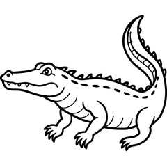 Crocodile Silhouette Vector