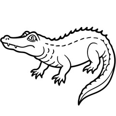 Crocodile Silhouette Vector