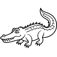 Crocodile Silhouette Vector