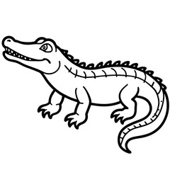Crocodile Silhouette Vector