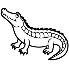 Crocodile Silhouette Vector