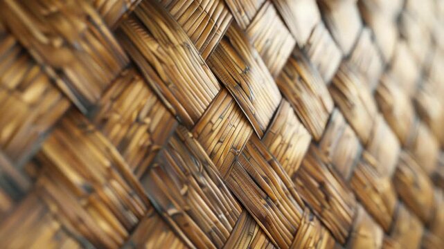 Video A close-up view of a woven wall with intricate patterns and textures