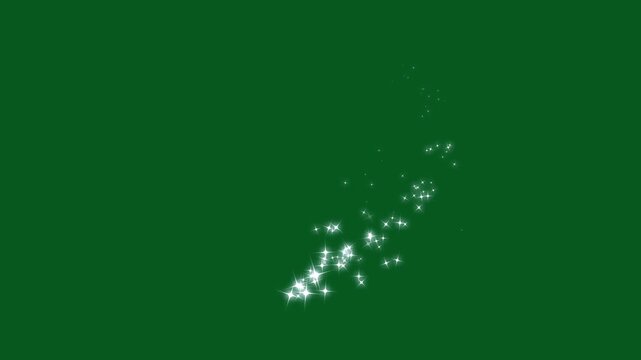 Valentine sparkles glitter heart line animation, white glitter line trail sparkling particle on green screen, fairy dust wand glitter stars, sparkling star twinkle glittering lines 4K